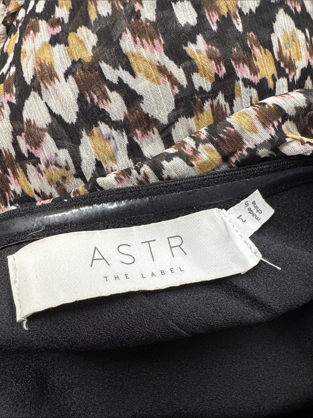 Astr Floral Halter Maxi Dress in Brown and Black - Picture 2 of 3